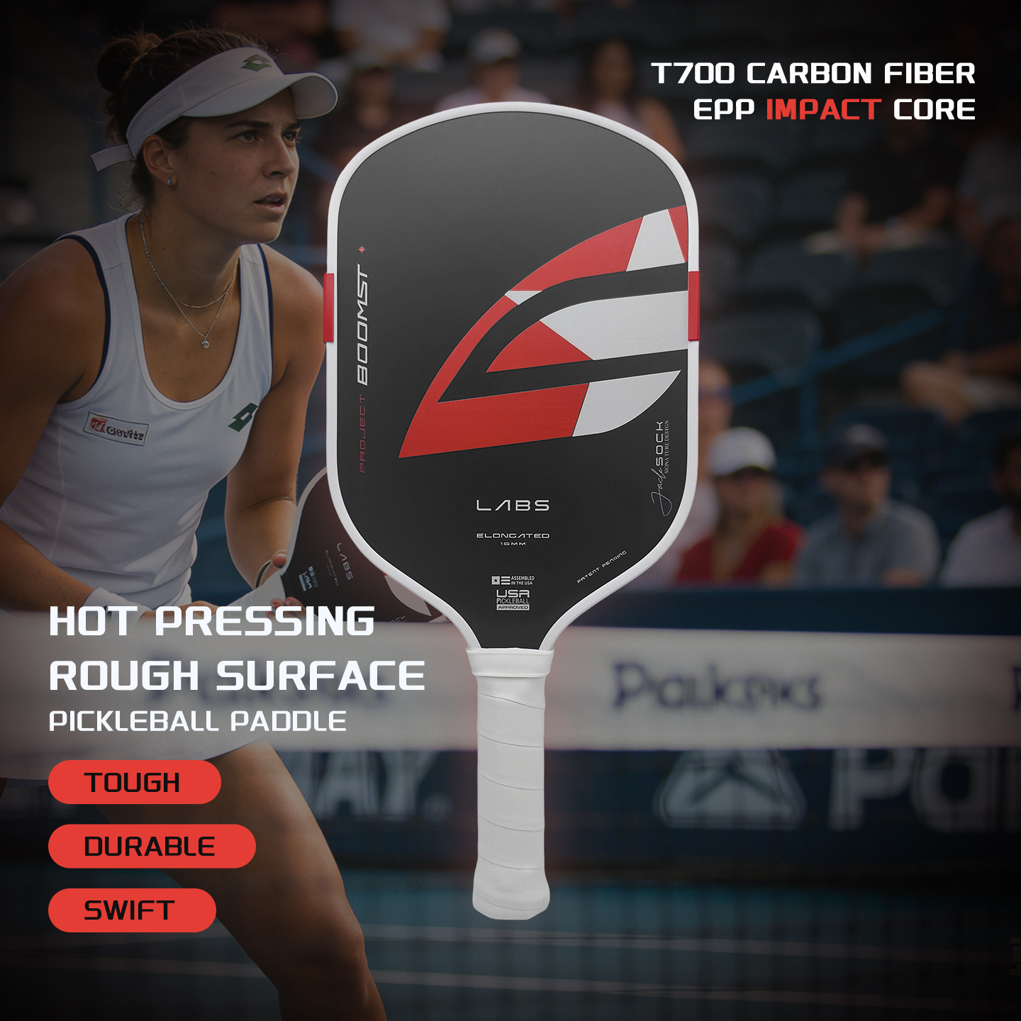 Crepe Pan Carbon - 5th Generation Boom Stick Pickleball Paddle