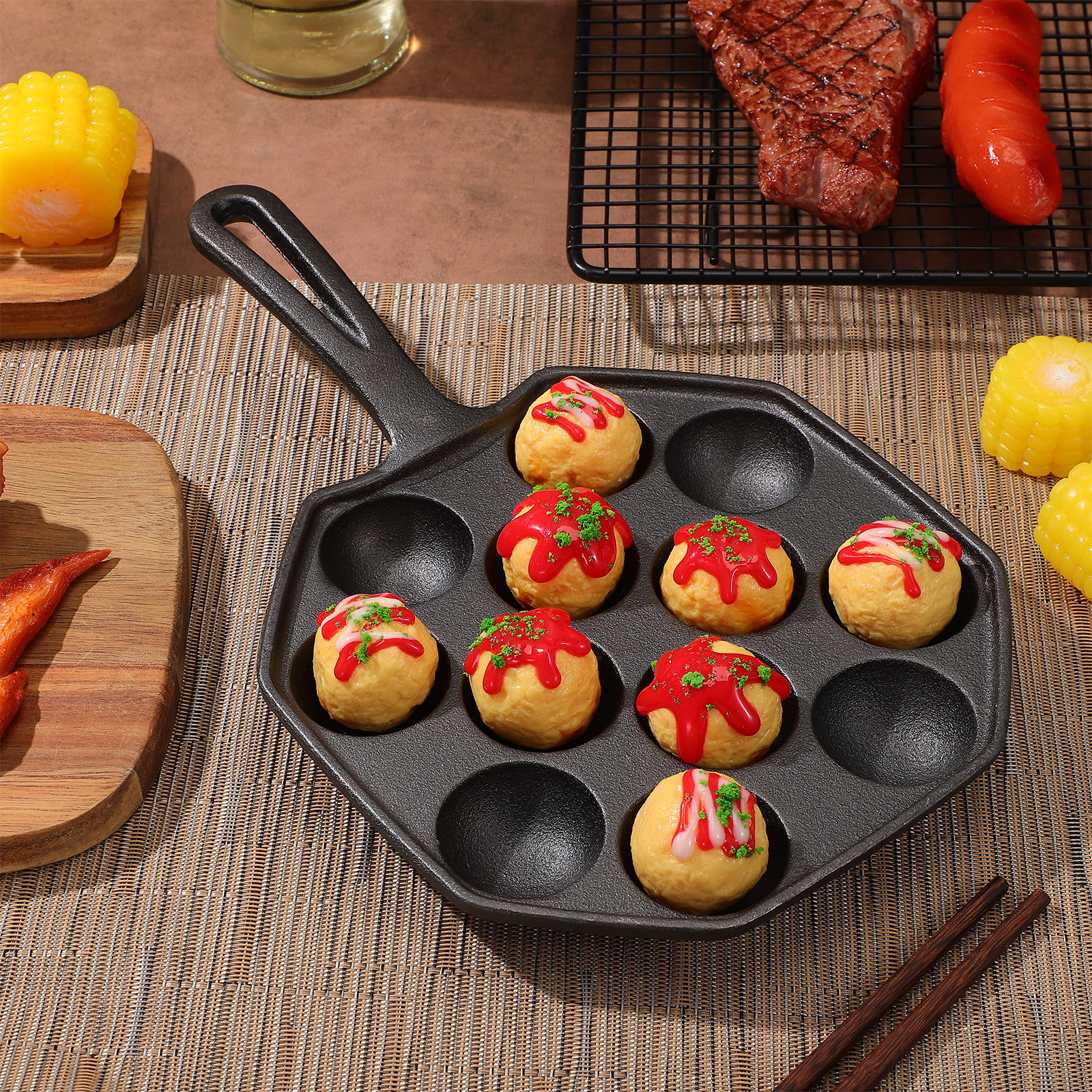 Takoyaki Pan Cast Iron 12 Mold – Takoyaki Grill Plate Bewertung und Preis