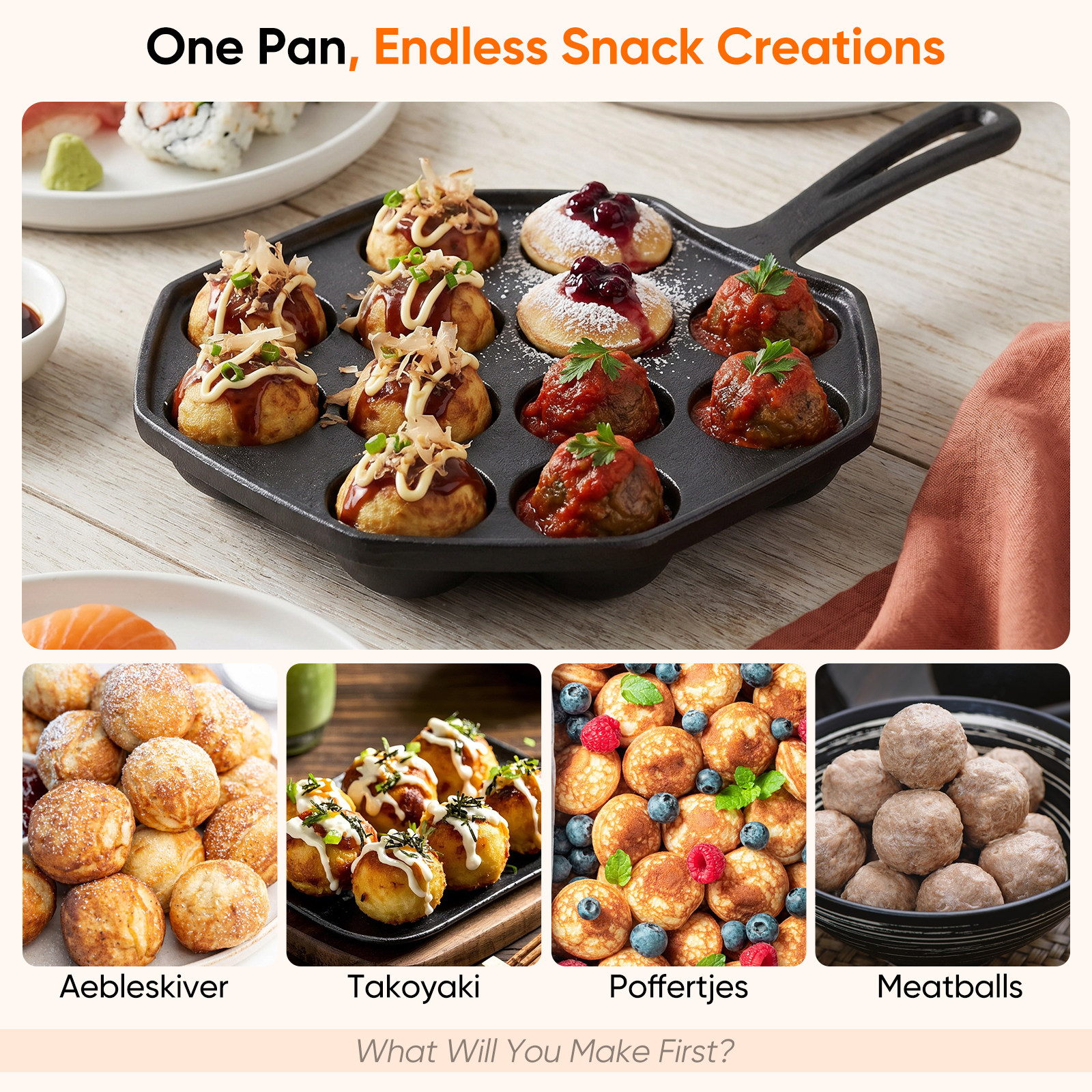 Takoyaki Pan Cast Iron 12 Mold – Takoyaki Grill Plate Bewertung und Preis