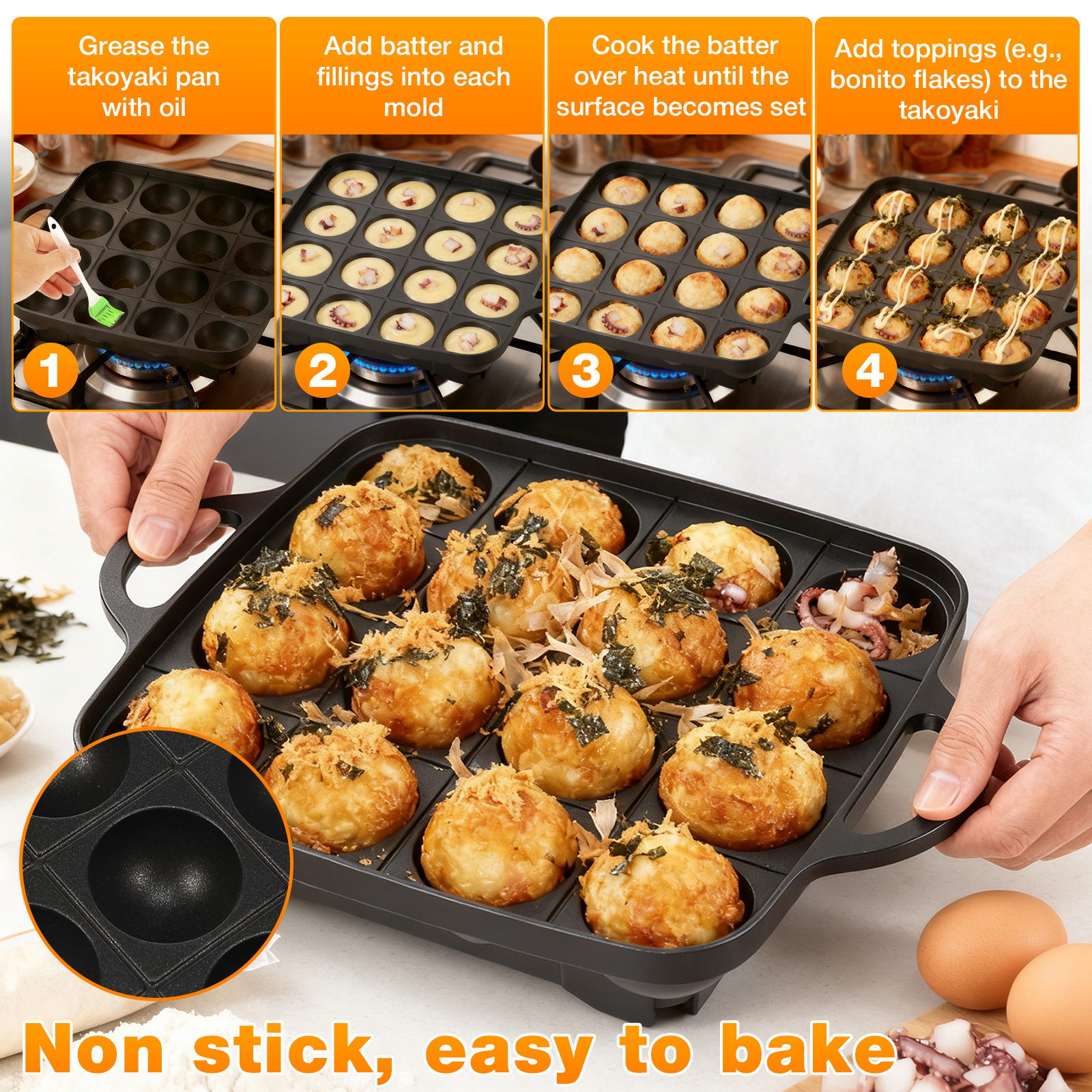 Takoyaki Pan 16 Hole Octopus B – Takoyaki Grill Plate Bewertung und Preis