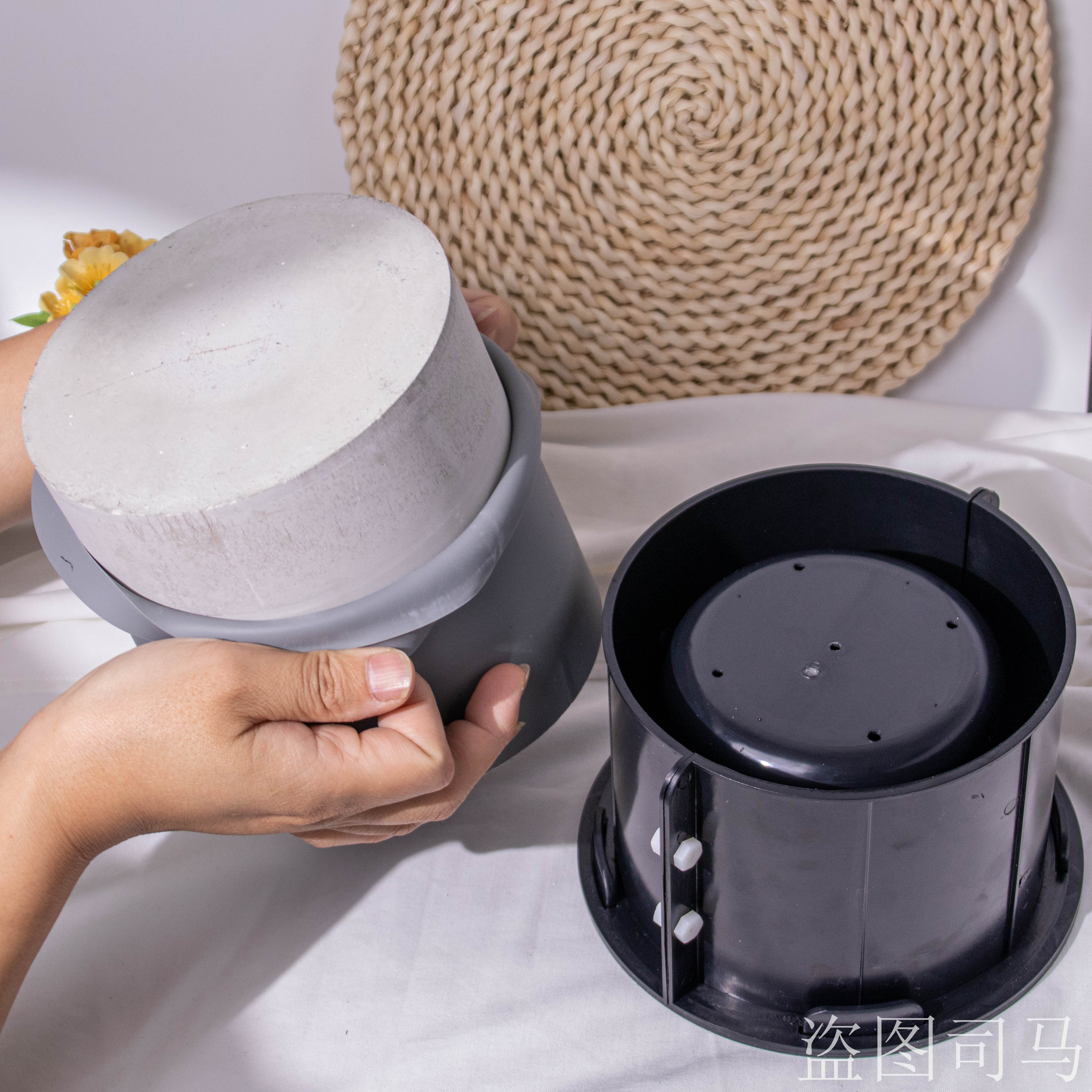 Large Round Flower Pot Cement  – Potsticker Mold Bewertung und Preis