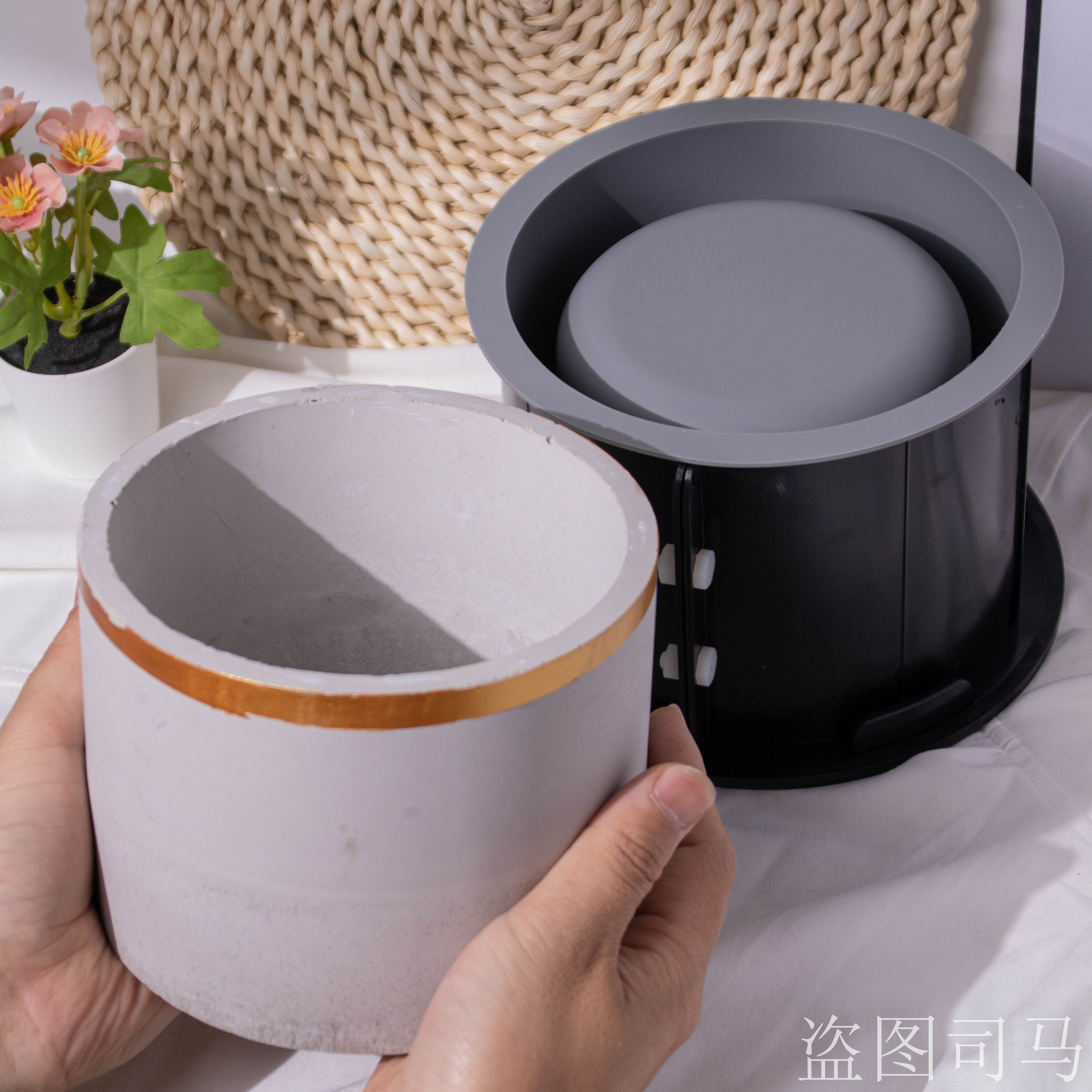 Large Round Flower Pot Cement  – Potsticker Mold Bewertung und Preis