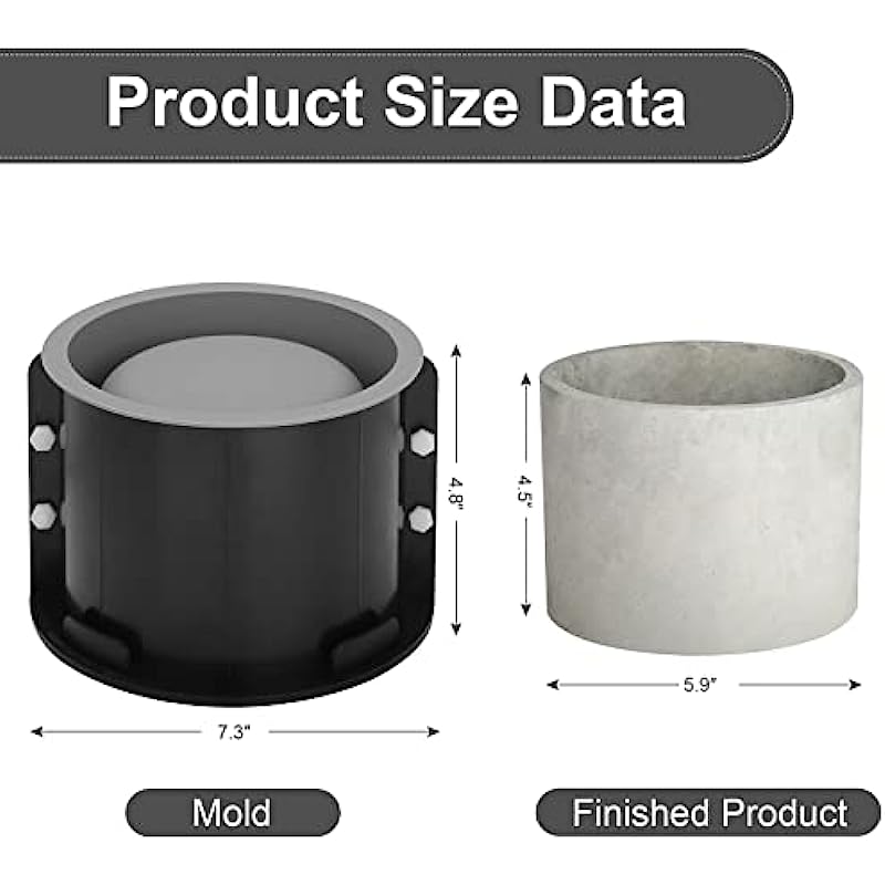 Large Round Flower Pot Cement  – Potsticker Mold Bewertung und Preis