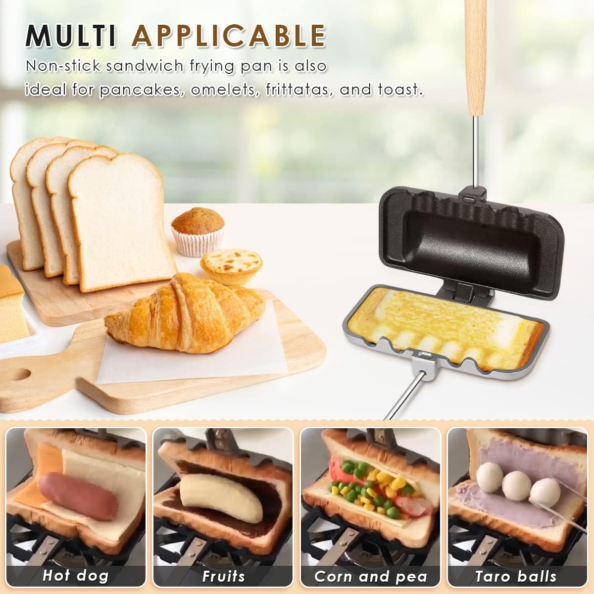 Double Sided Frying Pan, Sandw – Hot Dog Press Bewertung und Preis