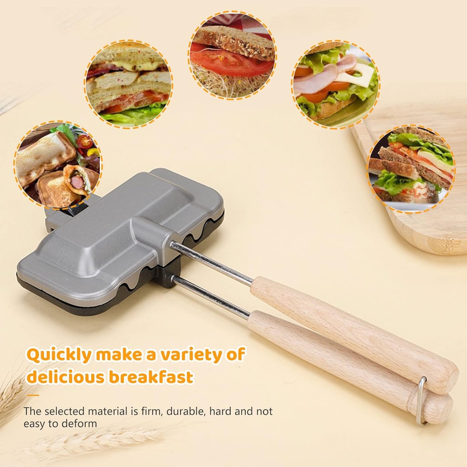 Double Sided Frying Pan, Sandw – Hot Dog Press Bewertung und Preis