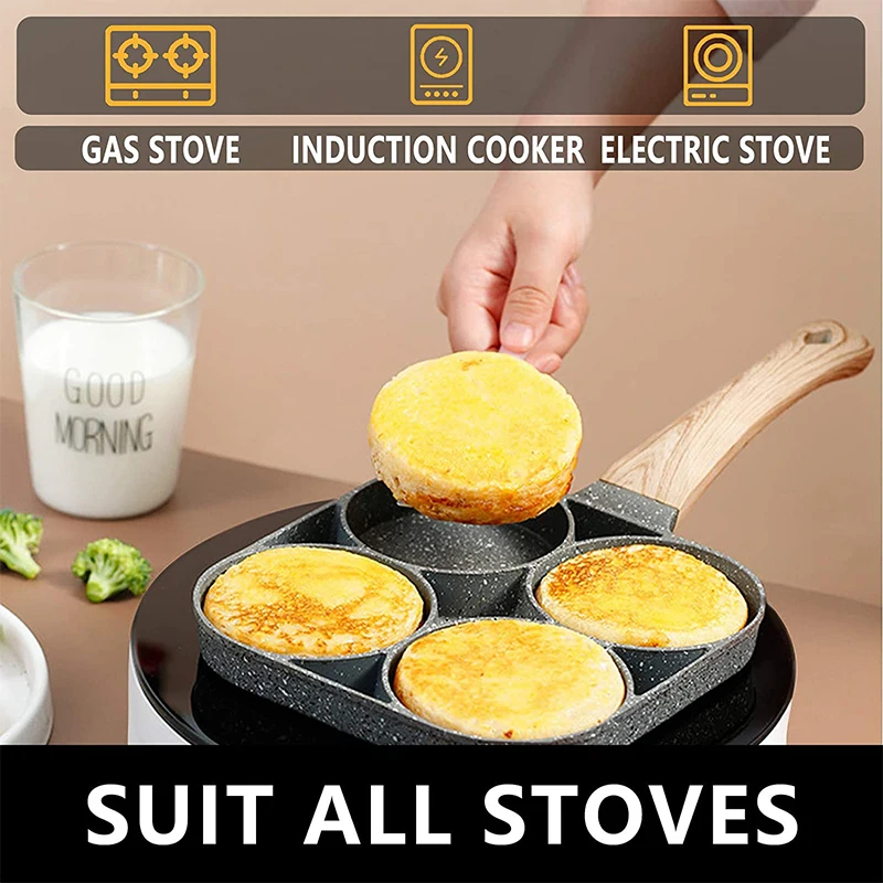 2/4-Hole Frying Pot Pan Thicke – Mini Pancake Griddle Bewertung und Preis
