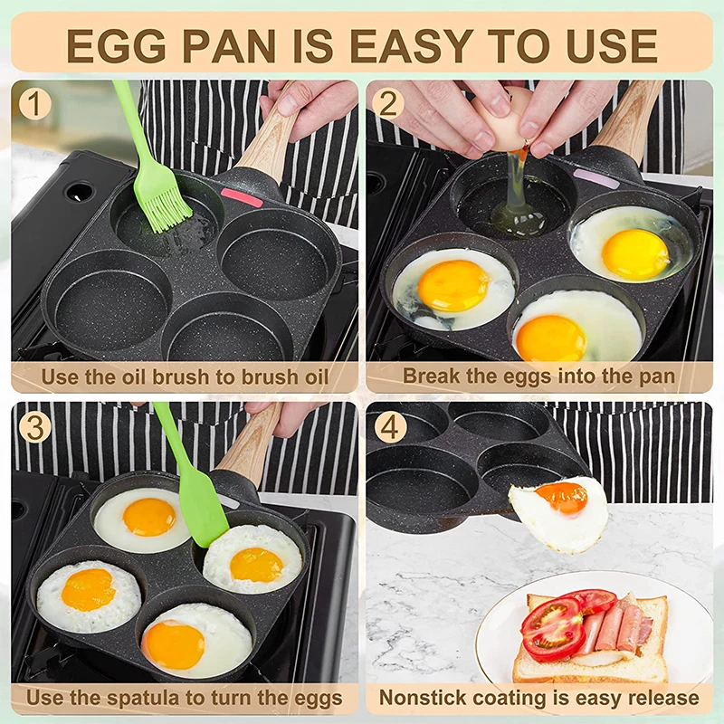 2/4-Hole Frying Pot Pan Thicke – Mini Pancake Griddle Bewertung und Preis